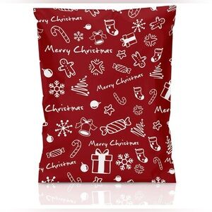 Christmas 20 Poly Mailers red white Merry Christmas pack of 20 size 10 x 13
